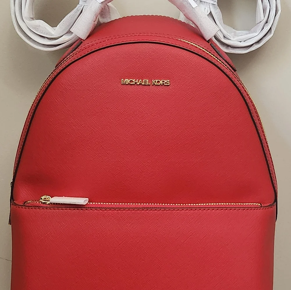 Michael Kors NWT Sheila Medium Bright Red Backpack